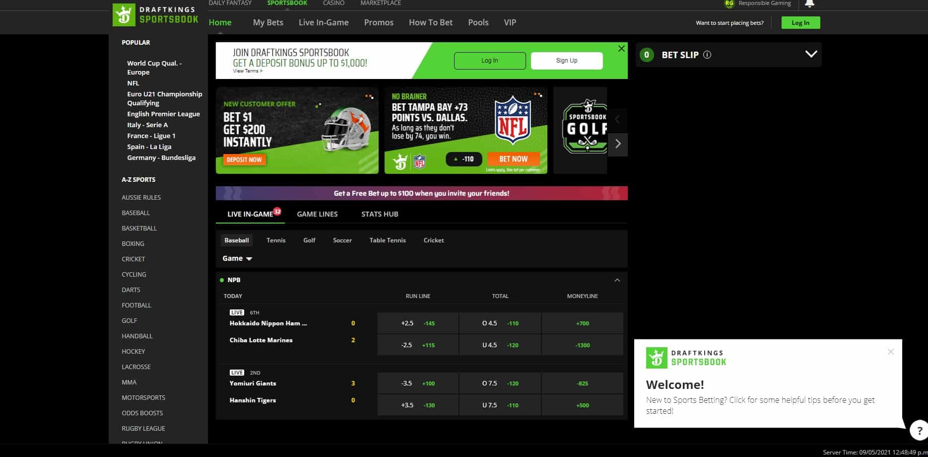 DraftKings sportbook-min