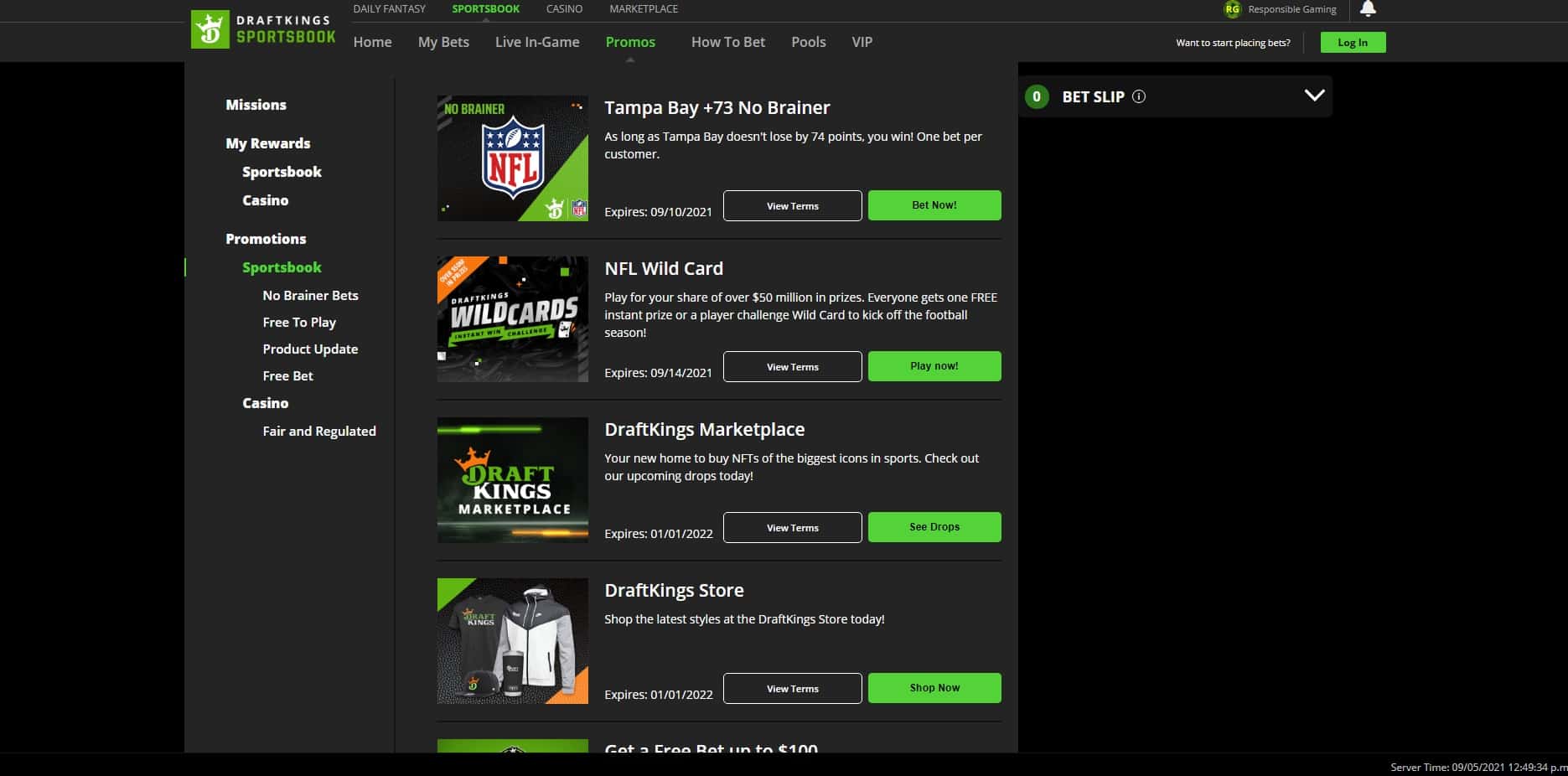 DraftKings sportbook promotions-min