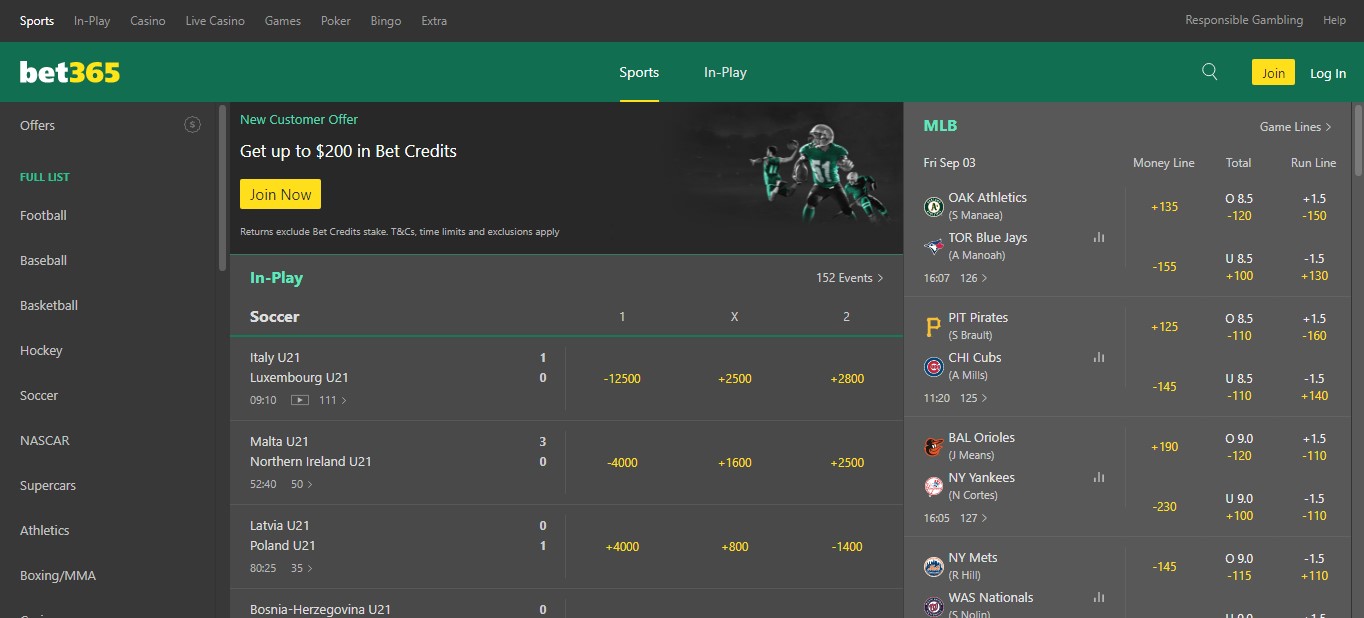 Bet 365 Sportbook Live Betting